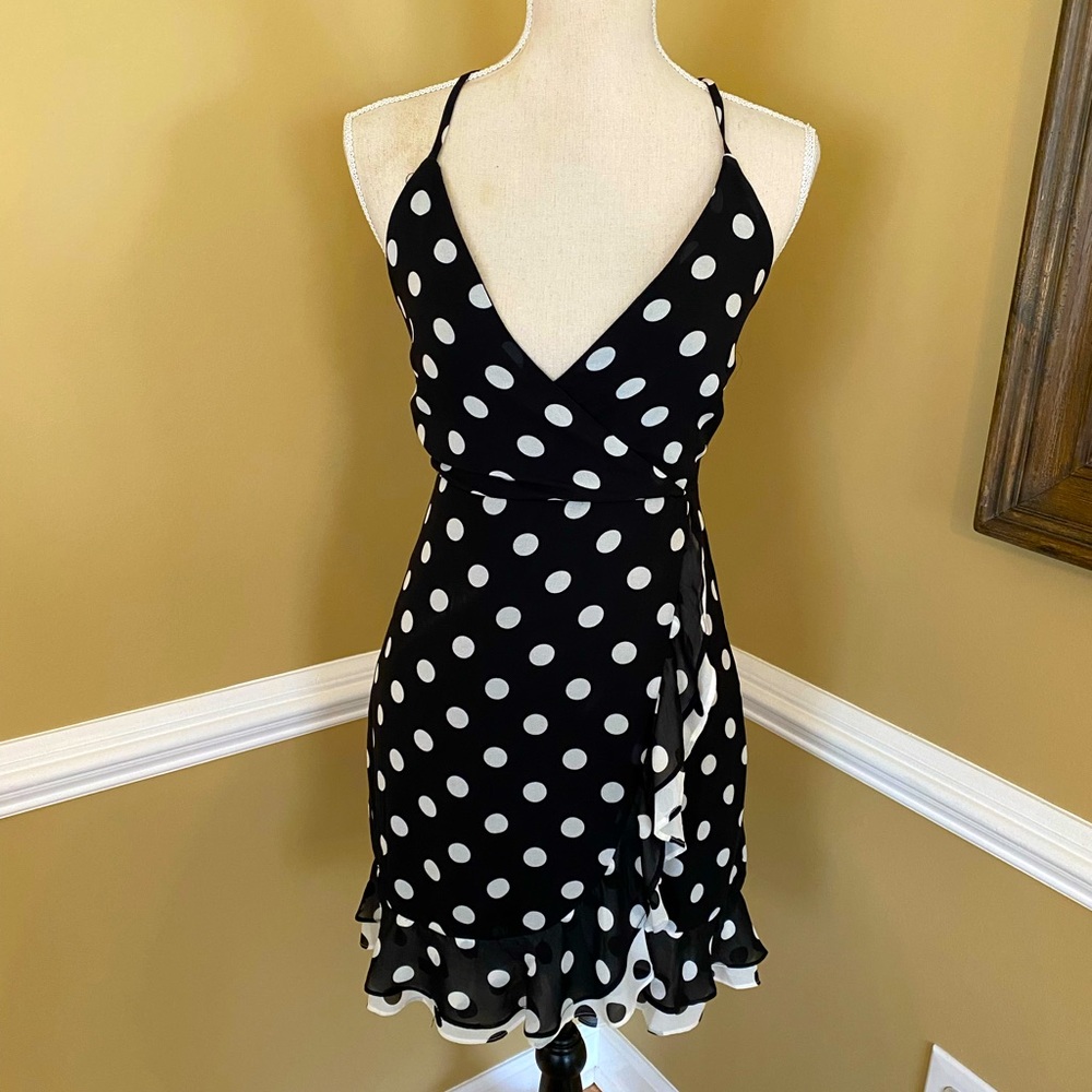 Bardot Black & White Polka Dot Dress